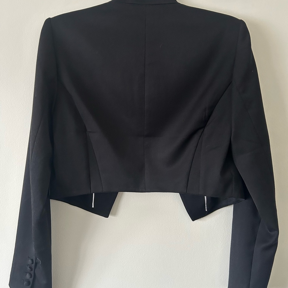 White House Black Market Cropped Black Blazer - Picture 2 of 7